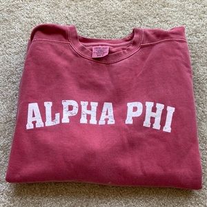 Alpha Phi crew neck sweater - Comfort Colors